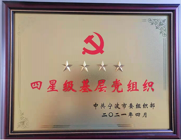 宁波科强智能科技有限公司党支部被评为“四星级基层党组织”
